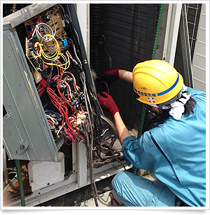 空調機コンプレッサー交換
